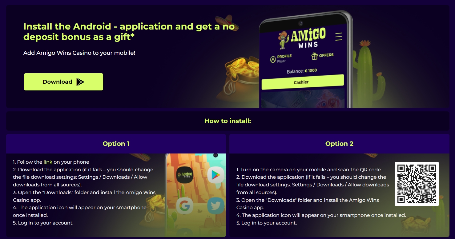 Amigo Wins Casino 100 Deposit Offer Explained